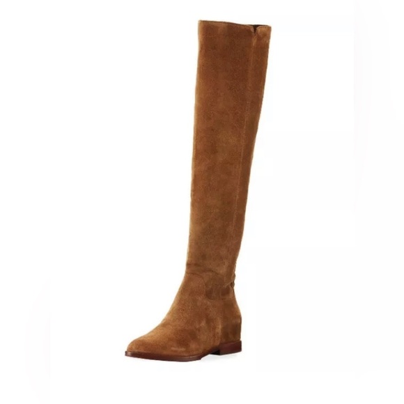ASH Jess Tall Suede Over The Knee Hidden Wedge Boot EUR 36 US 6 Russet Brown - Picture 4 of 8